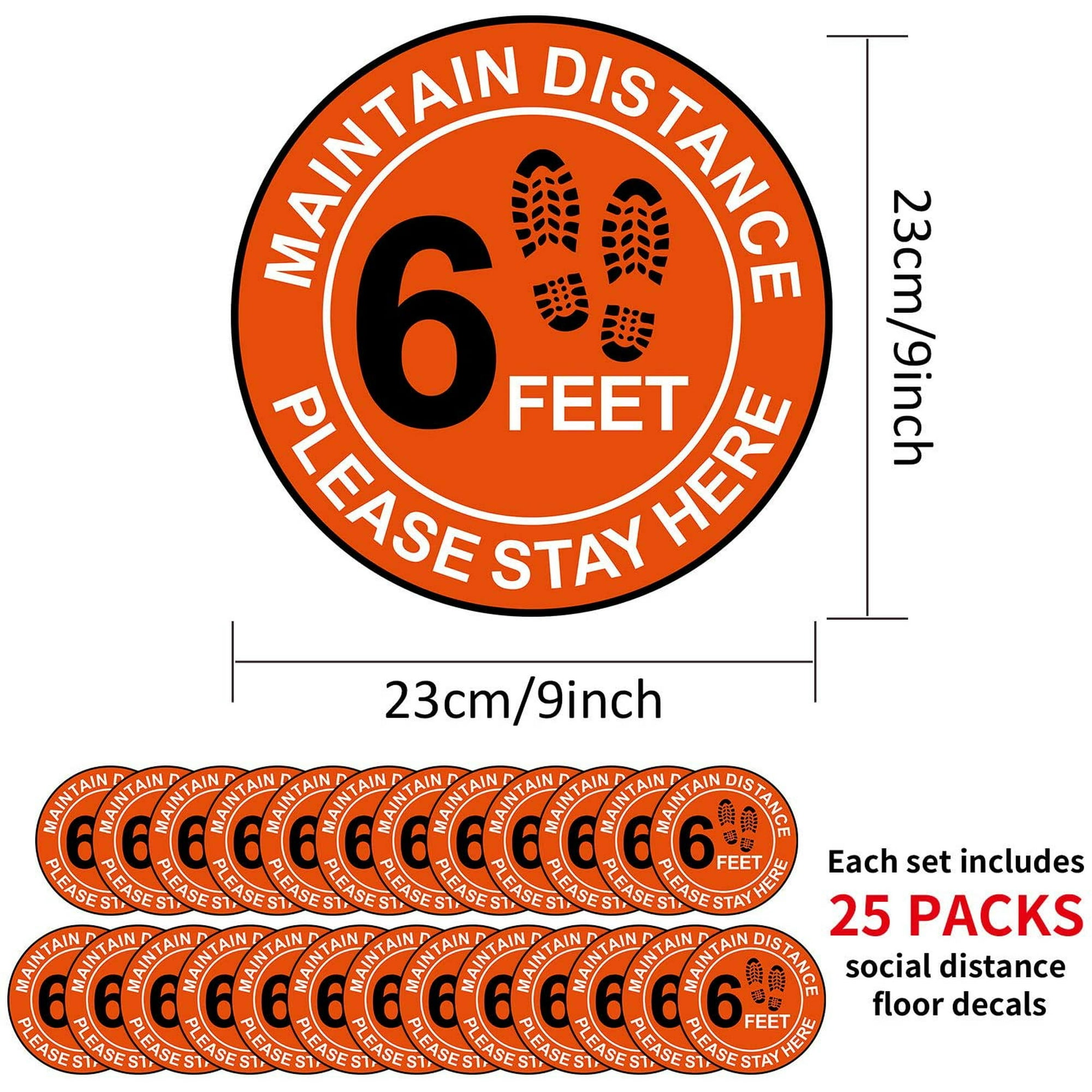 9 Inch Safety Maintain 6 Feet Floor Sign Marker Stay Here Floor Label for Crowd Guidance Control Orange Supermarket Stand Decal 6 Feet Stickers Social Distancing Floor Decal Stickers Bank 9 Inch Safety Maintain 6 Feet Floor Sign Marker Stay Here Floor Label for Crowd Guidance Control Orange Supermarket Stand Decal 6 Feet Stickers Social Distancing Floor Decal Stickers Bank